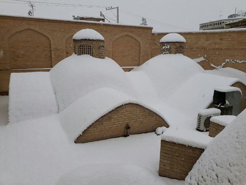 پایش بناهای تاریخی شهرستان گلپایگان پس از بارش سنگین برف