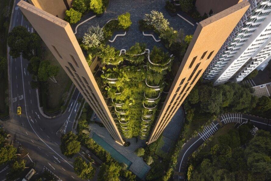 آسمانخراش سبز در قلب بافت بتنی سنگاپور - ایمنا